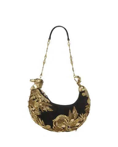 Chloé Chain Horse Bead-Embroidered Shoulder Bag in Suede | Thumbnail 1 Chloé Chain Horse Bead-Embroidered Shoulder Bag in Suede | Thumbnail 1