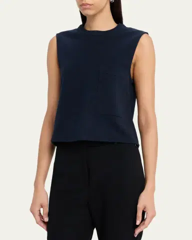 TWP Cropped French Terry Muscle Tank | Thumbnail 3 TWP Cropped French Terry Muscle Tank | Thumbnail 3