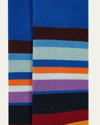 Paul Smith Men's Marek Color-Block Cotton Crew Socks | Thumbnail 2 Paul Smith Men's Marek Color-Block Cotton Crew Socks | Thumbnail 2