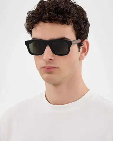 Gucci Men's Gg1991s-001 Acetate Square Flat-Top Sunglasses | Thumbnail 3 Gucci Men's Gg1991s-001 Acetate Square Flat-Top Sunglasses | Thumbnail 3