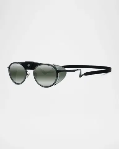 Vuarnet Men's Glacier 01 Round Sunglasses with Side Shields | Thumbnail 4 Vuarnet Men's Glacier 01 Round Sunglasses with Side Shields | Thumbnail 4