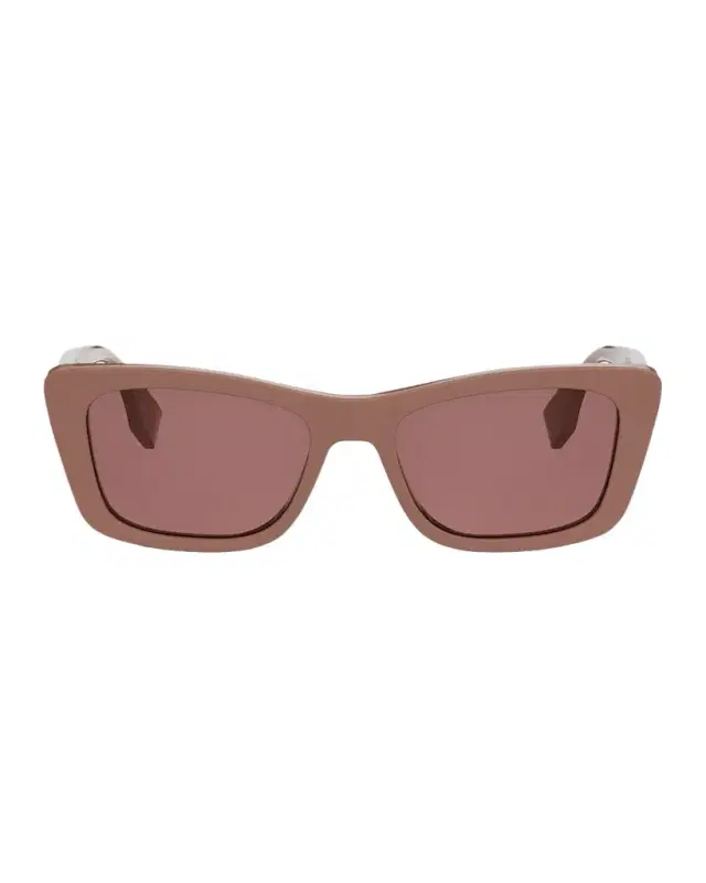 Lettering 53mm Rectangle Butterfly Sunglasses