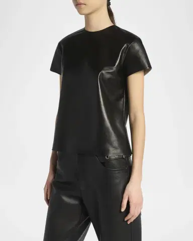 Tom Ford Leather Short-Sleeve Top | Thumbnail 3