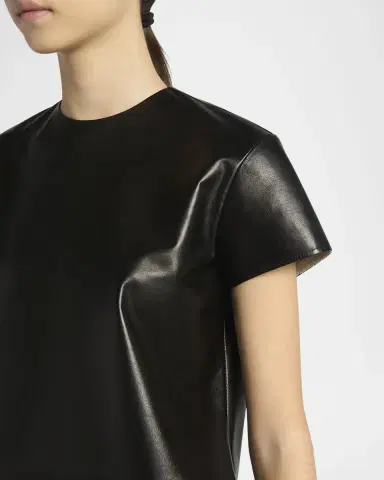 Tom Ford Leather Short-Sleeve Top | Thumbnail 4
