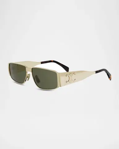 Celine Men's Triomphe Metal Rectangular Sunglasses | Thumbnail 2 Celine Men's Triomphe Metal Rectangular Sunglasses | Thumbnail 2