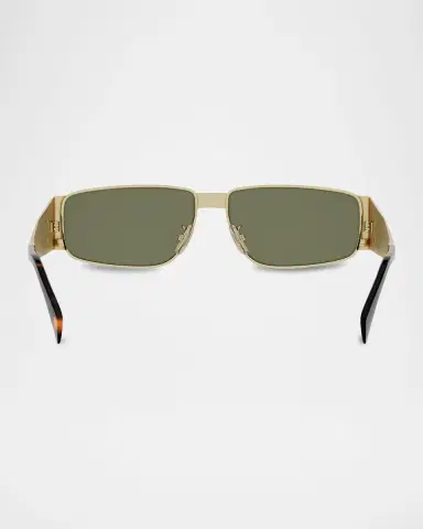 Celine Men's Triomphe Metal Rectangular Sunglasses | Thumbnail 4 Celine Men's Triomphe Metal Rectangular Sunglasses | Thumbnail 4