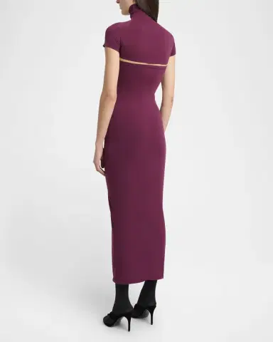 Alaïa Second-Skin Knit Cutout Midi Dress | Thumbnail 2 Alaïa Second-Skin Knit Cutout Midi Dress | Thumbnail 2