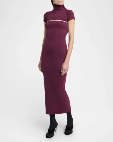 Alaïa Second-Skin Knit Cutout Midi Dress | Thumbnail 3 Alaïa Second-Skin Knit Cutout Midi Dress | Thumbnail 3