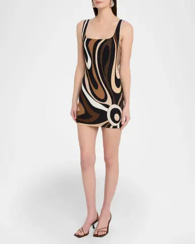 Pucci Marmo Jersey Sleeveless Mini Dress | Thumbnail 3 Pucci Marmo Jersey Sleeveless Mini Dress | Thumbnail 3