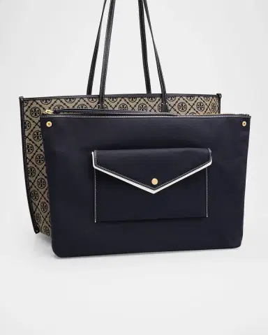 Tory Burch Perry Monogram Jacquard Tote Bag | Thumbnail 3 Tory Burch Perry Monogram Jacquard Tote Bag | Thumbnail 3