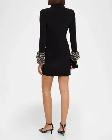 Ramy Brook Foliage Printed Tiered Cuff Mini Shirtdress | Thumbnail 2