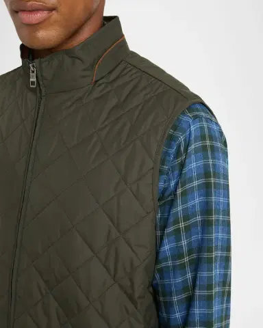 Peter Millar Men's Essex Quilted Stand-Collar Vest | Thumbnail 4