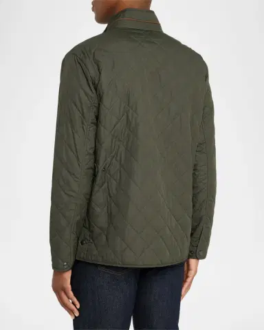 Peter Millar Men's Suffolk Quilted Stand-Collar Coat | Thumbnail 2 Peter Millar Men's Suffolk Quilted Stand-Collar Coat | Thumbnail 2