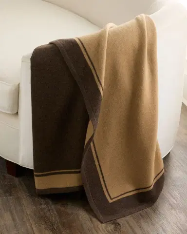 Sofia Cashmere Skyline Border Stripe Cashmere Throw, 56" x 72" | Thumbnail 6 Sofia Cashmere Skyline Border Stripe Cashmere Throw, 56" x 72" | Thumbnail 6