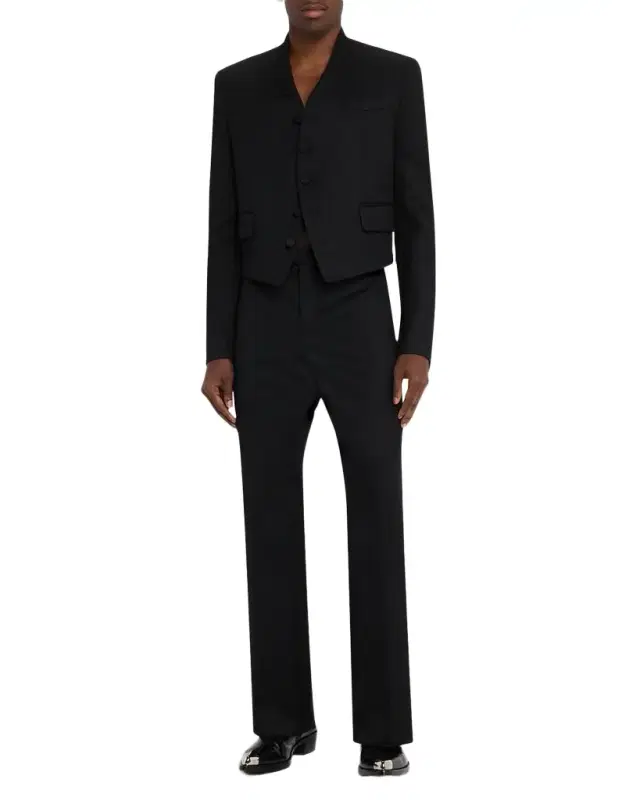 Men's Textured Wool Trousers