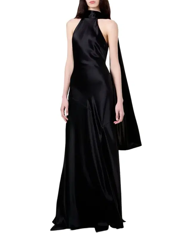 Isa Draped Halter Gown