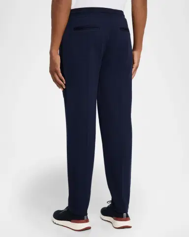 Brunello Cucinelli Men's French Terry Double Cloth Pintuck Pleated Trousers | Thumbnail 2 Brunello Cucinelli Men's French Terry Double Cloth Pintuck Pleated Trousers | Thumbnail 2