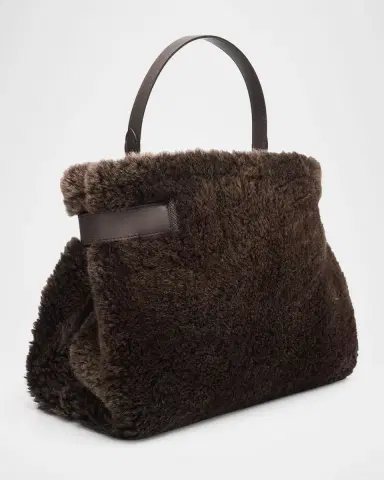 Brunello Cucinelli Shearling Top-Handle Bag | Thumbnail 2 Brunello Cucinelli Shearling Top-Handle Bag | Thumbnail 2