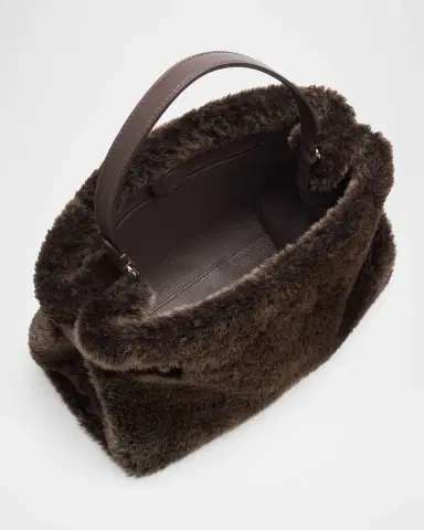 Brunello Cucinelli Shearling Top-Handle Bag | Thumbnail 3 Brunello Cucinelli Shearling Top-Handle Bag | Thumbnail 3