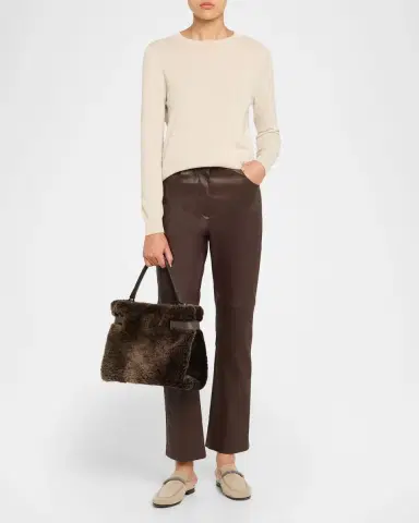 Brunello Cucinelli Shearling Top-Handle Bag | Thumbnail 4 Brunello Cucinelli Shearling Top-Handle Bag | Thumbnail 4