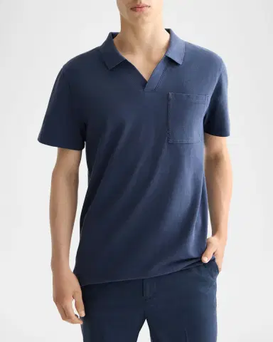 Scotch & Soda Men's Garment-Dyed Pique Relaxed-Fit Pocket Polo Shirt | Thumbnail 3 Scotch & Soda Men's Garment-Dyed Pique Relaxed-Fit Pocket Polo Shirt | Thumbnail 3