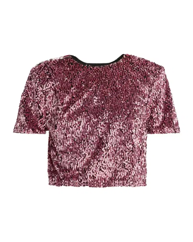 Sequined Short-Sleeved T-Shirt