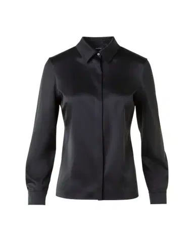 Akris Stretch Silk Satin Button-Down Blouse | Thumbnail 1