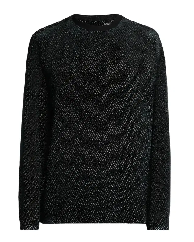 Men's Mulberry Silk and Viscose Textured Long-Sleeve T-Shirt