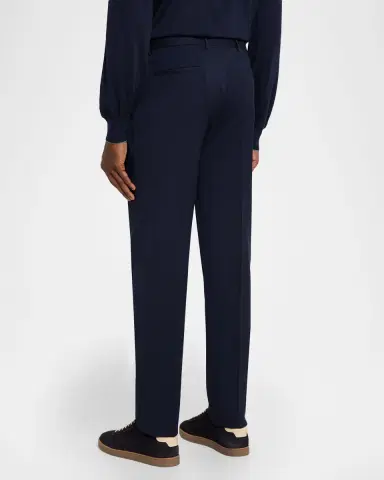 Brunello Cucinelli Men's Virgin Wool Sharkskin Pleated Trousers | Thumbnail 2