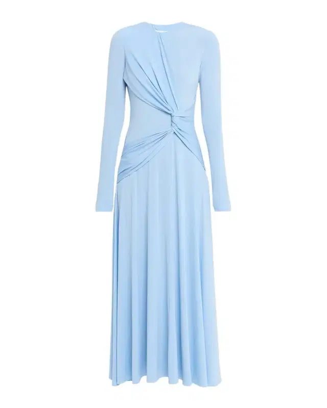 Long Sleeve Draped Sash Dress
