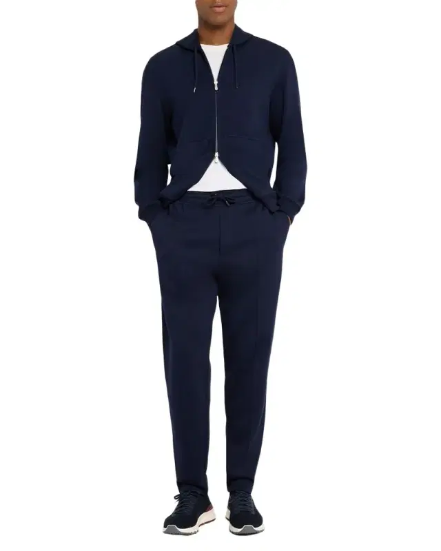 Men 's Cashmere-Blend Hooded weatshirt Cardigan