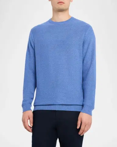 Peter Millar Men 's Autumn Crest Honeycomb Crewneck Sweater | Thumbnail 8 Peter Millar Men 's Autumn Crest Honeycomb Crewneck Sweater | Thumbnail 8