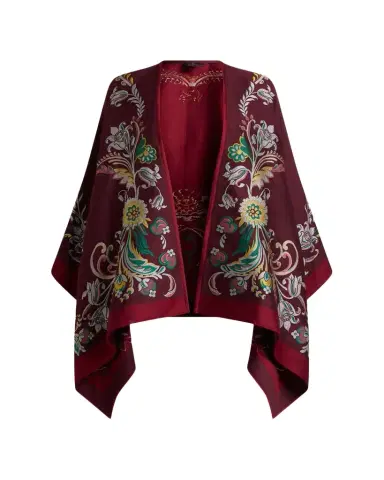 Etro Floral Jacquard Wool-Blend Cape | Thumbnail 1