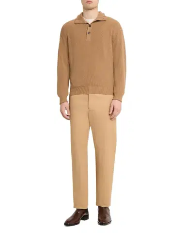 dunhill Men's Cashmere 1/4 Button Ribbed Sweater | Thumbnail 1