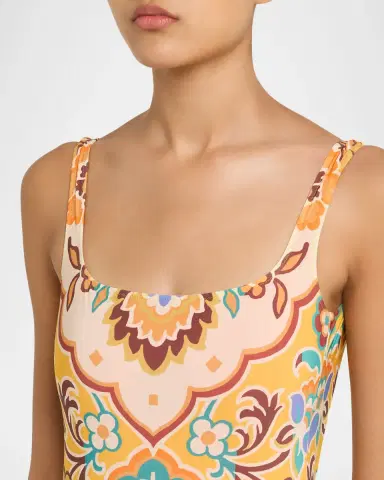 Etro Floral Backless One-Piece Swimsuit | Thumbnail 3 Etro Floral Backless One-Piece Swimsuit | Thumbnail 3