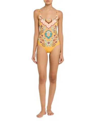 Etro Floral Backless One-Piece Swimsuit | Thumbnail 1 Etro Floral Backless One-Piece Swimsuit | Thumbnail 1