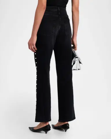 SIMKHAI Amelia Embellished Straight Jeans | Thumbnail 2