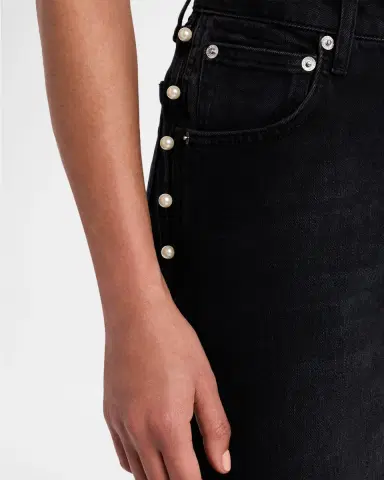 SIMKHAI Amelia Embellished Straight Jeans | Thumbnail 4