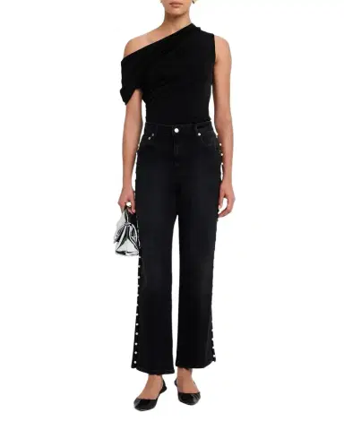 SIMKHAI Amelia Embellished Straight Jeans | Thumbnail 1