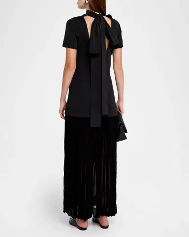 STAUD Pia Tie-Neck Maxi Dress | Thumbnail 2