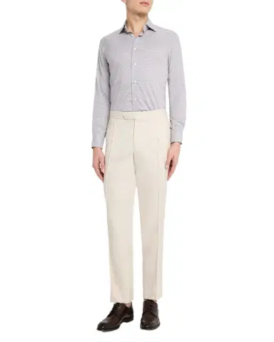 Brioni Men's Mel Wool Trousers | Thumbnail 1