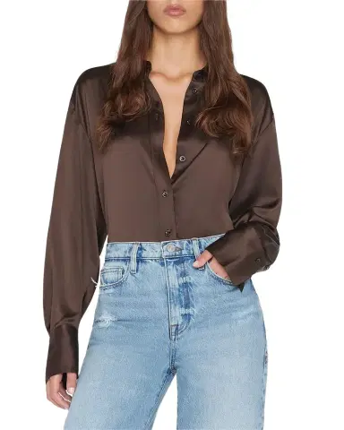 Frame The Oversized Silk Shirt | Thumbnail 1