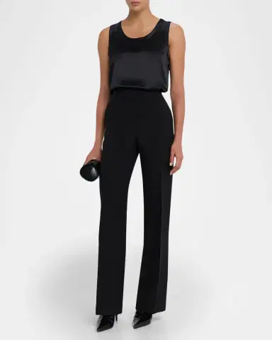 Lafayette 148 New York Gates Tuxedo Stripe Wool-Silk Pants | Thumbnail 2 Lafayette 148 New York Gates Tuxedo Stripe Wool-Silk Pants | Thumbnail 2