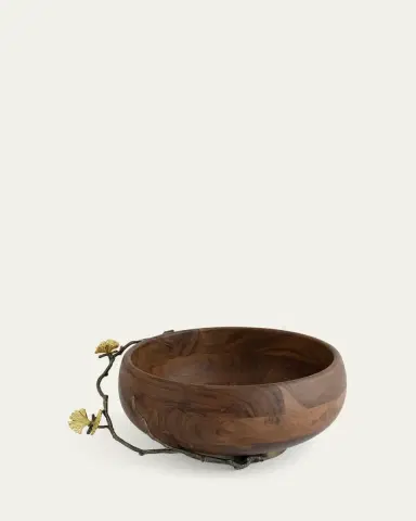 Michael Aram Butterfly Ginkgo Wood Salad Bowl | Thumbnail 2