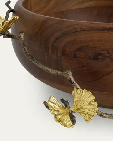 Michael Aram Butterfly Ginkgo Wood Salad Bowl | Thumbnail 3