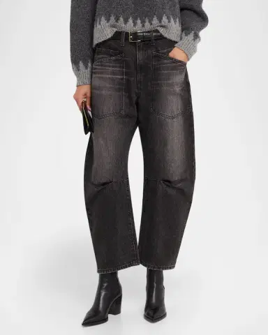 Nili Lotan Shon Barrel-Leg Ankle Jeans | Thumbnail 3