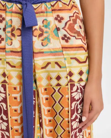Etro Printed Satin Jacquard Wide-Leg Beach Pants | Thumbnail 4 Etro Printed Satin Jacquard Wide-Leg Beach Pants | Thumbnail 4