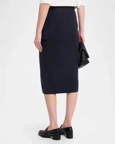 Emporio Armani Long Wool Belted Midi Skirt | Thumbnail 2 Emporio Armani Long Wool Belted Midi Skirt | Thumbnail 2