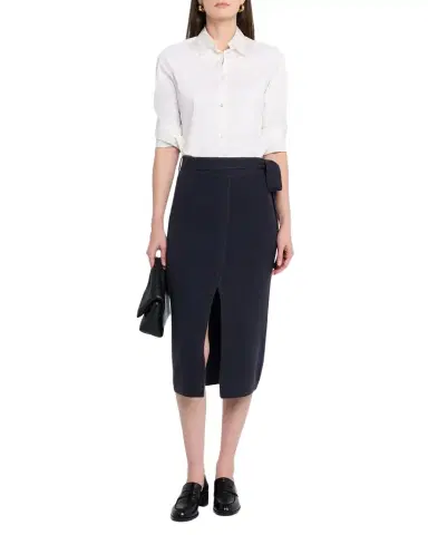 Emporio Armani Long Wool Belted Midi Skirt | Thumbnail 1 Emporio Armani Long Wool Belted Midi Skirt | Thumbnail 1
