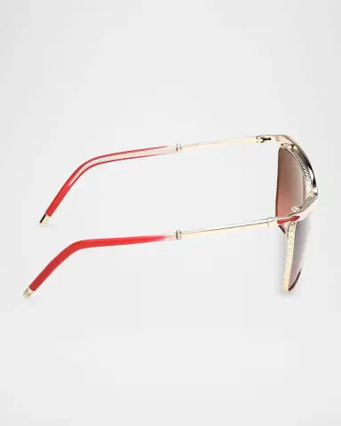 Christian Louboutin Hot Chick LB0020 56mm Metal Square Sunglasses | Thumbnail 3 Christian Louboutin Hot Chick LB0020 56mm Metal Square Sunglasses | Thumbnail 3